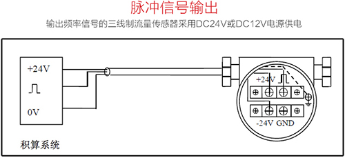 dn25渦街流量計(jì)脈沖信號輸出接線圖